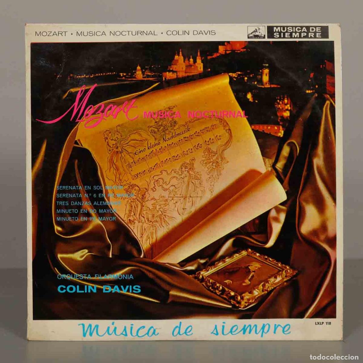 Disques de vinyle: LP. Musica Nocturnal - Mozart - Orquesta Filarmon&iacute;a, Colin Davis