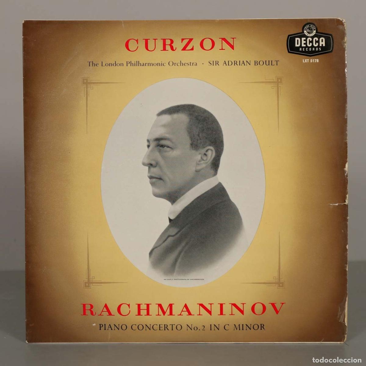 Disques de vinyle: LP. Rachmaninov: Piano Concerto No. 2 in C Minor - Clifford Curzon, Sir Adrian Boult, London Philha