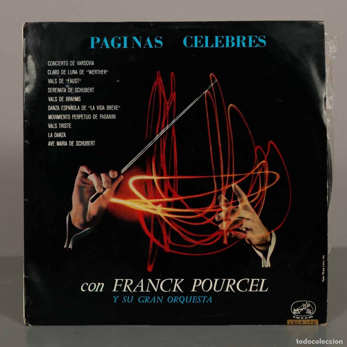 Disques de vinyle: LP. P&aacute;ginas C&eacute;lebres - Franck Pourcel y su Gran Orquesta