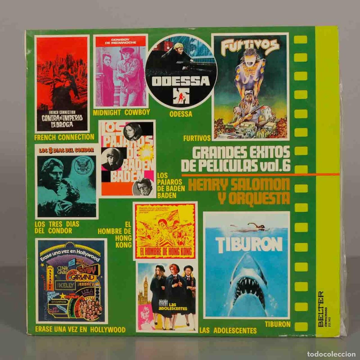 Discos de vinilo: LP. Grandes &Eacute;xitos De Pel&iacute;culas Vol. 6 - Henry Salomon y su Orquesta