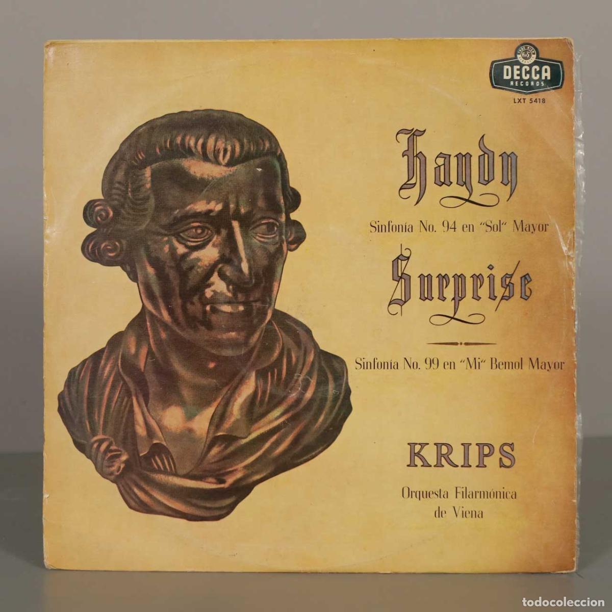 Discos de vinilo: LP. Sinfonia No. 94 en Sol Mayor Surprise, Sinfonia No. 99 en Mi Bemol Mayor - Haydn - krips