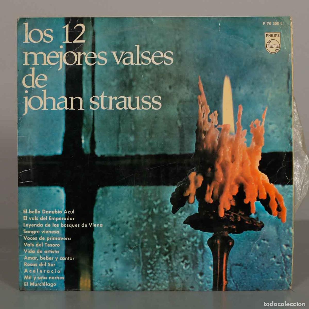 Discos de vinilo: LP. Los 12 mejores valses de Johann Strauss - Gran Orquesta de Viena, Max Schneider
