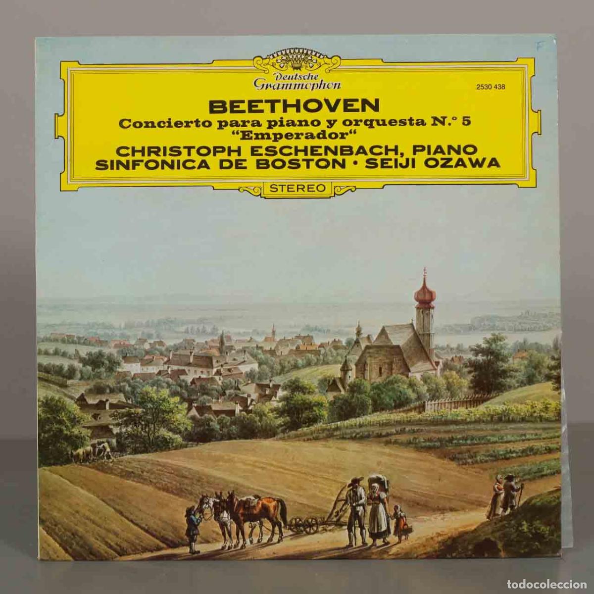 Discos de vinilo: LP. Concierto para piano y orquesta N.&ordm; 5 Emperador - Ludwig van Beethoven - Christoph Eschenbach,