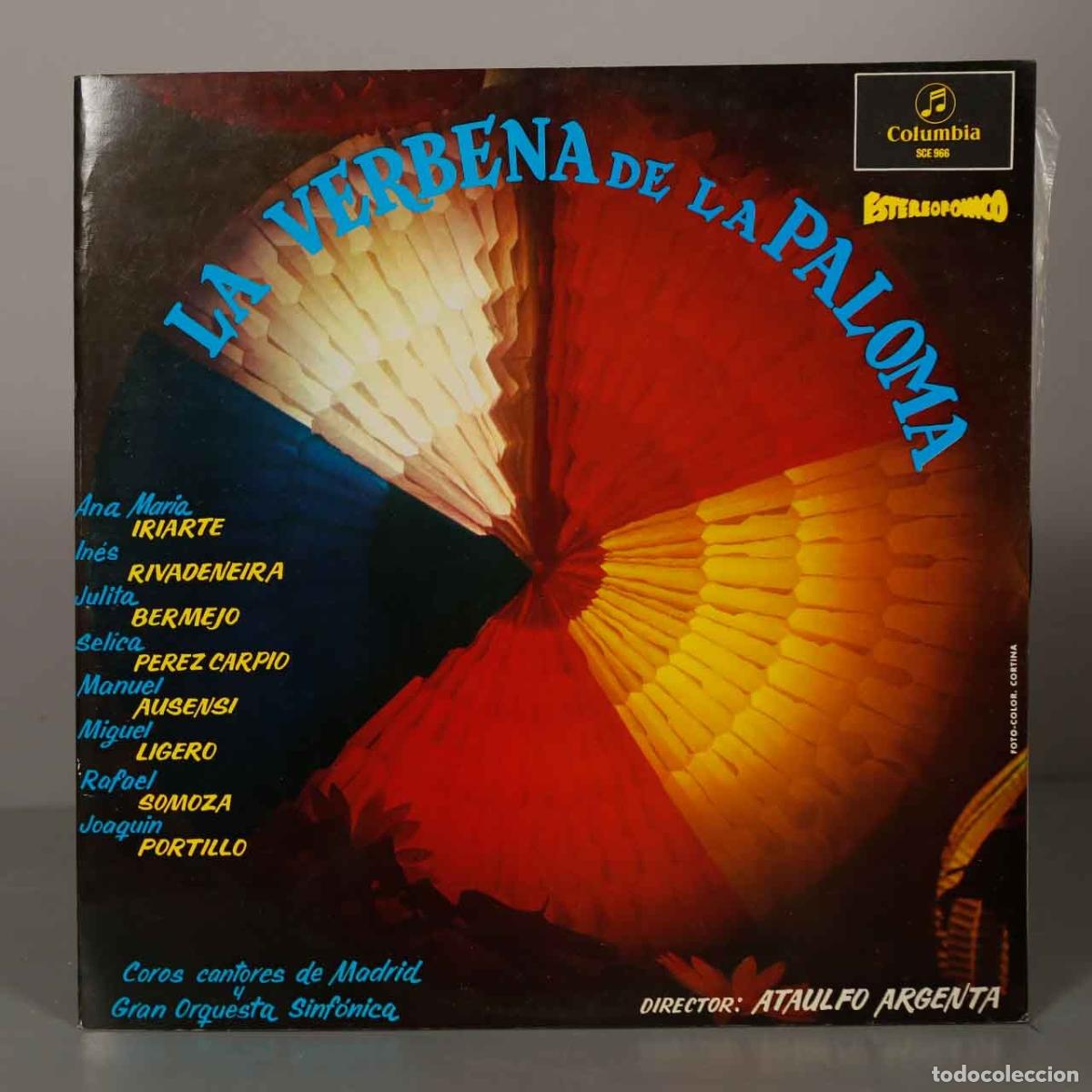 Discos de vinilo: LP. La Verbena de la Paloma - Tom&aacute;s Bret&oacute;n - Ataulfo Argenta, Ana Mar&iacute;a Iriarte, In&eacute;s Rivadeneira,