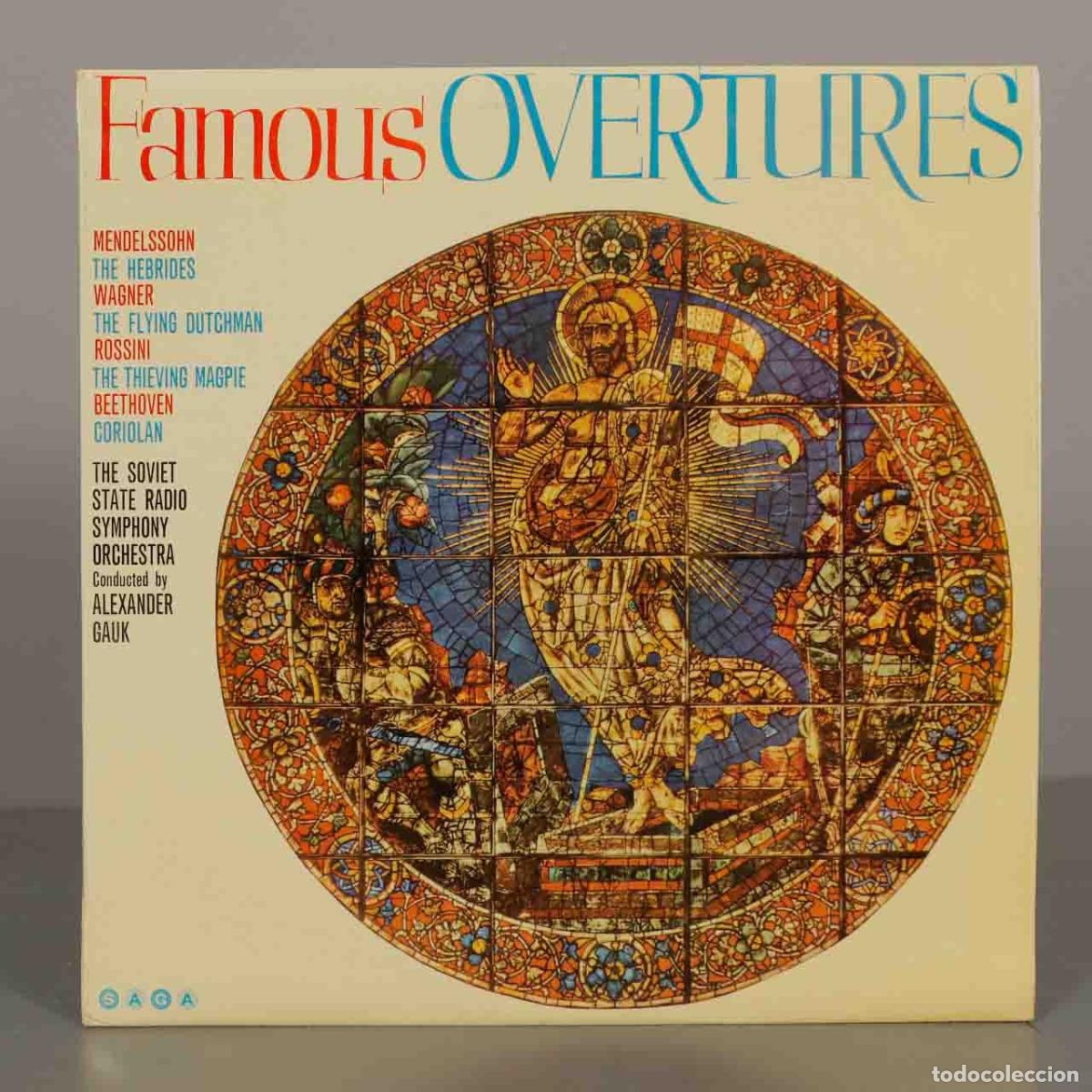 Discos de vinilo: LP. Famous Overtures - Soviet State Radio Symphony Orchestra, Alexander Gauk, Mendelssohn, Wagner,