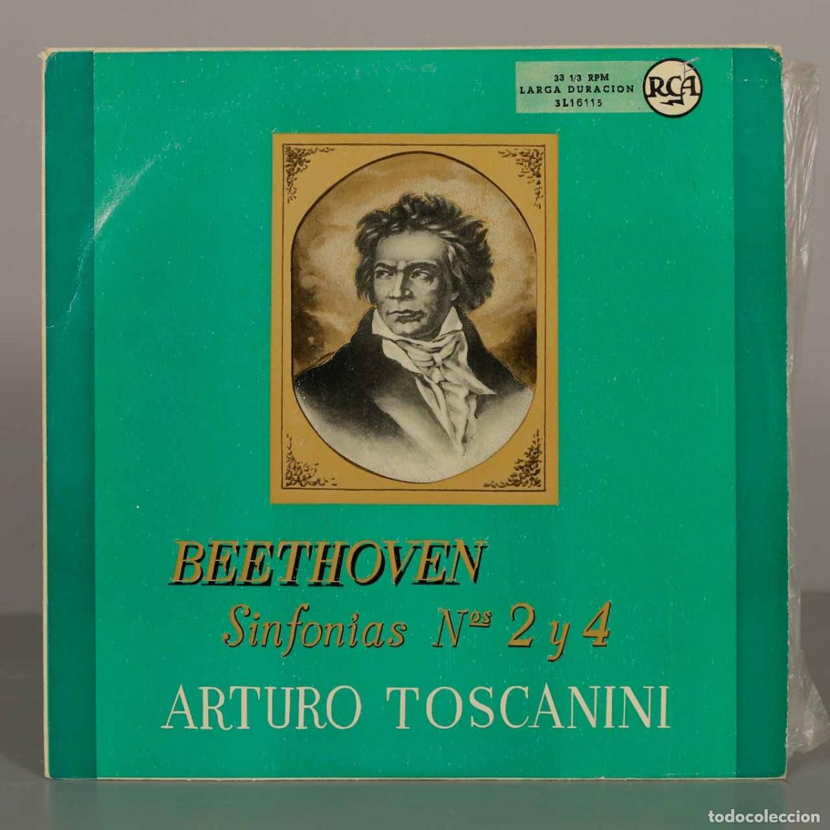 Discos de vinilo: LP. Beethoven: Sinfon&iacute;as N&ordm; 2 y 4 - NBC Symphony Orchestra, Arturo Toscanini