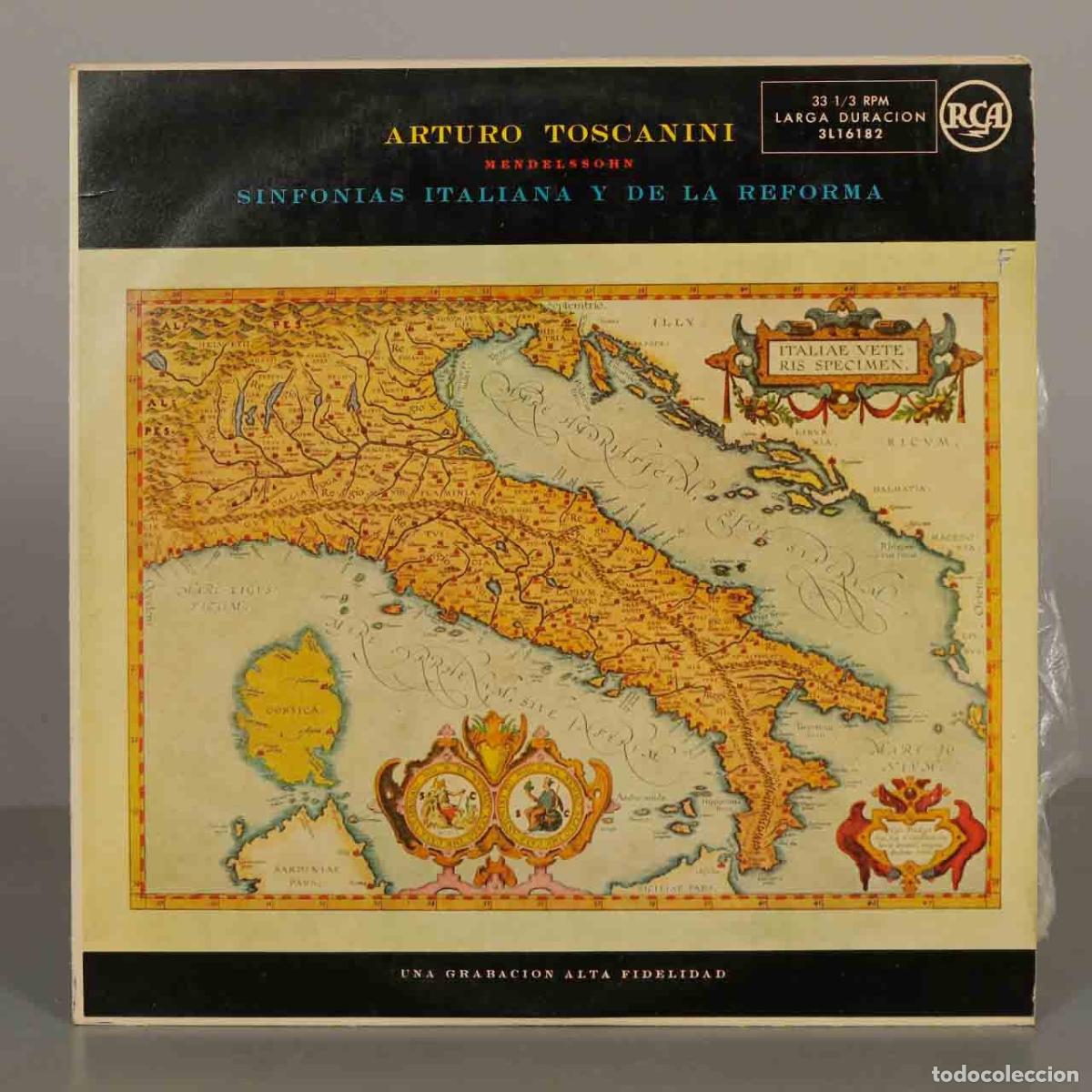 Discos de vinilo: LP. Sinfon&iacute;as Italiana y de la Reforma - Arturo Toscanini, NBC Symphony Orchestra, Felix Mendelssoh