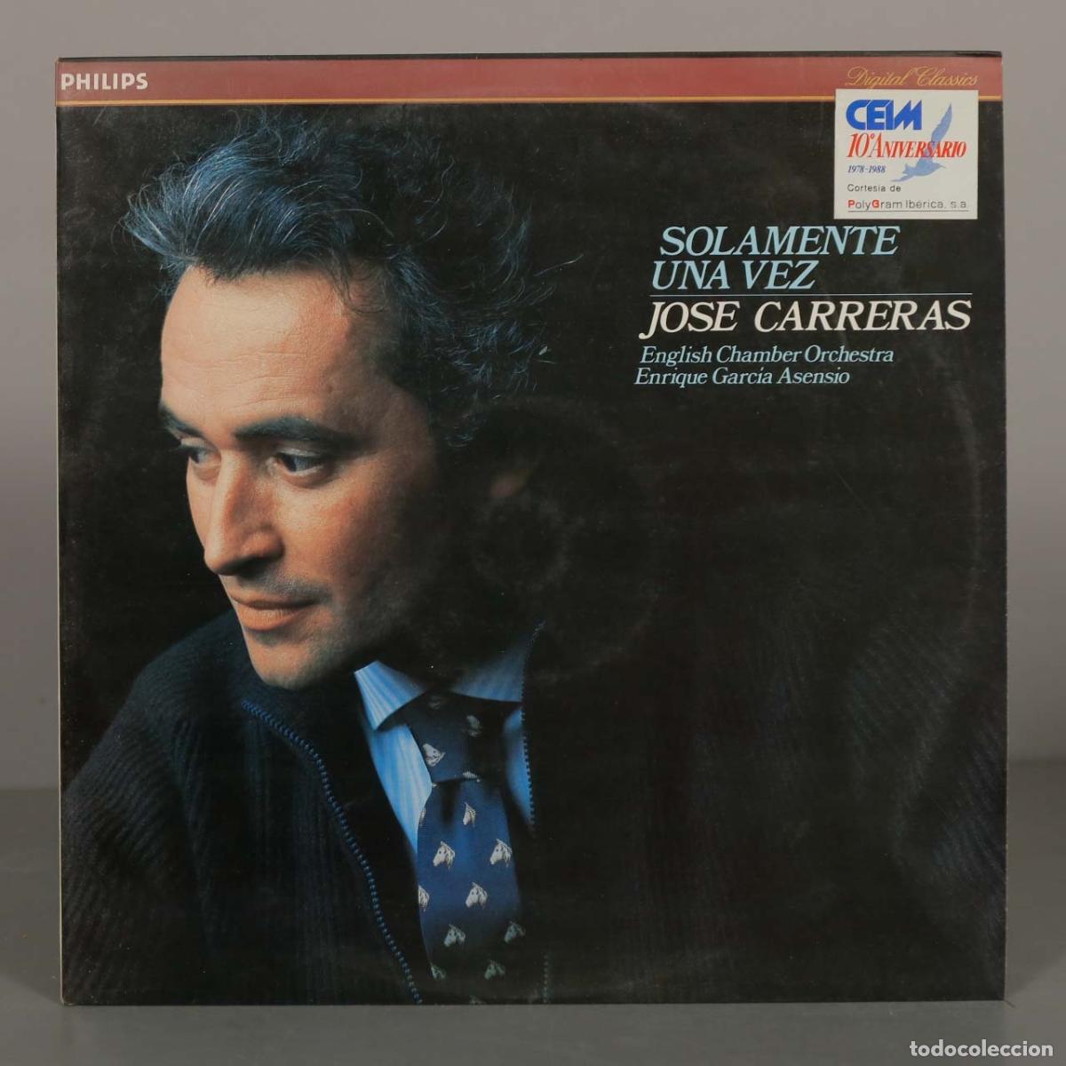 Discos de vinilo: LP. Solamente Una Vez - Jos&eacute; Carreras, English Chamber Orchestra, Enrique Garc&iacute;a Asensio