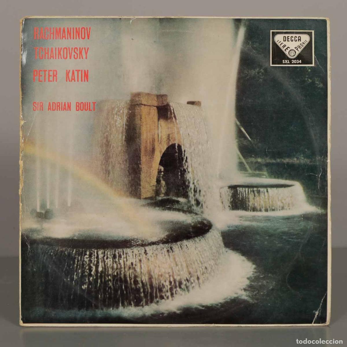 Discos de vinilo: LP. Rachmaninov: Piano Concerto No. 1, Tchaikovsky: Concert Fantasia - Peter Katin, BOULT