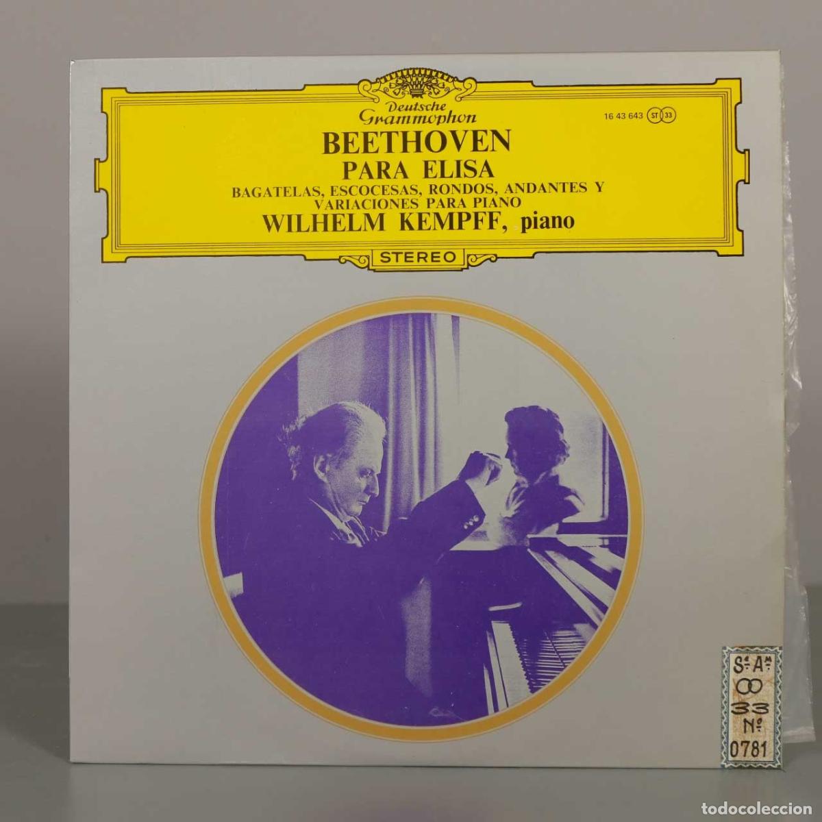 Discos de vinilo: LP. Beethoven - Para Elisa, Bagatelas, Escocesas, Rondos, Andantes Y Variaciones Para Piano - Wilhe