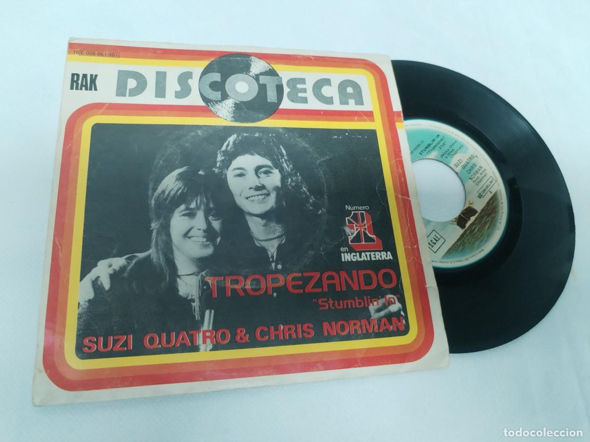 Discos de vinilo: SUZI QUATRO & CHRIS NORMAN - TROPEZANDO ( stumblin &acute;n&uml;) ..SINGLE DE RAK - ESPECIAL DISCOTECA - 1979