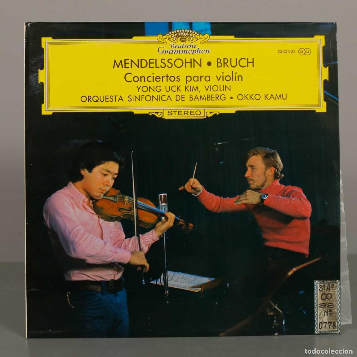 Discos de vinilo: LP. Mendelssohn, Bruch: Conciertos para viol&iacute;n - Yong Uck Kim, Bamberger Symphoniker, Okko Kamu