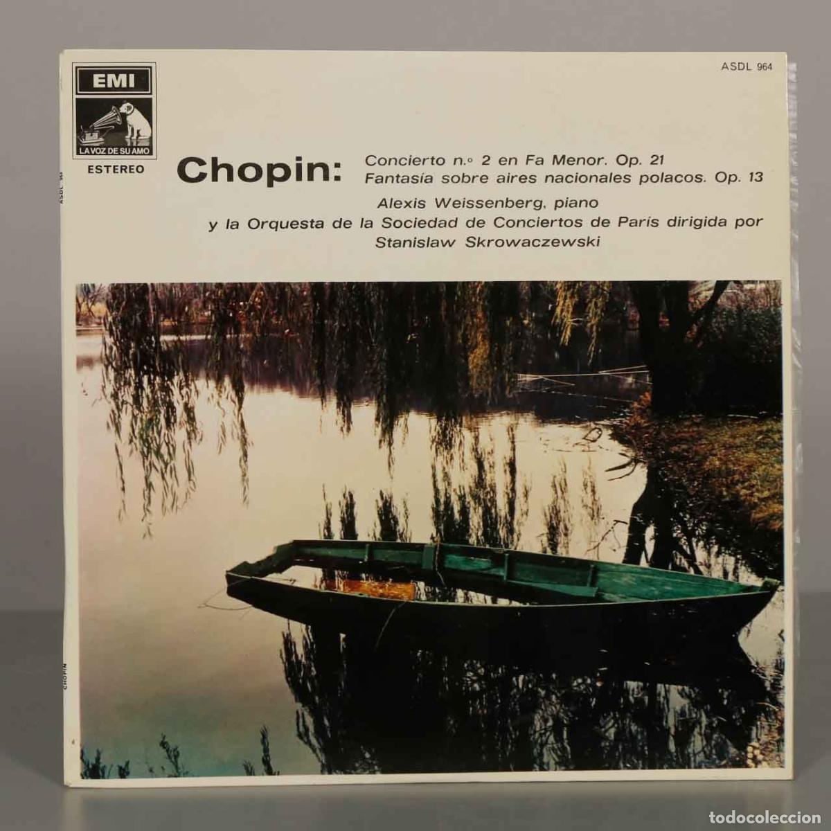 Discos de vinilo: LP. Concierto 2, Op. 21 - Fantas&iacute;a sobre aires nacionales polacos, Op. 13 Skrowaczewski CHOPIN