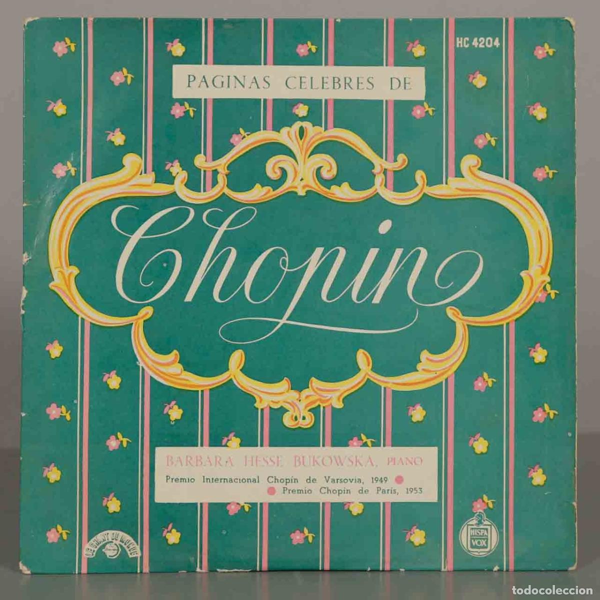 Discos de vinilo: LP. P&aacute;ginas C&eacute;lebres de Chopin - Barbara Hesse-Bukowska