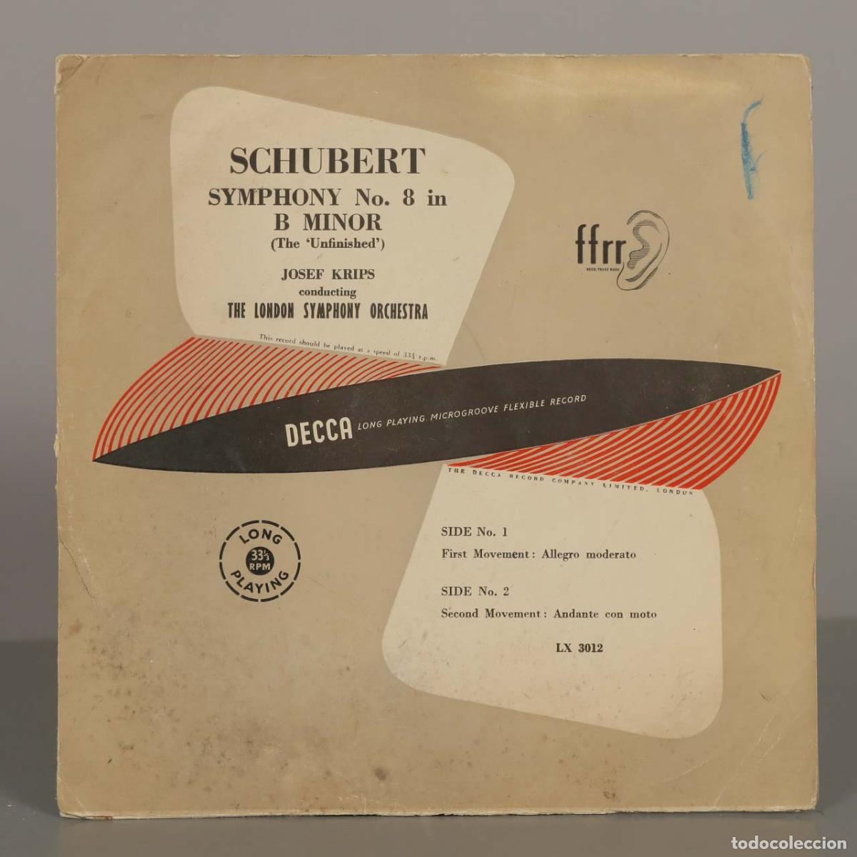 Discos de vinilo: LP. Symphony No. 8 in B Minor (The Unfinished) - Franz Schubert - Josef Krips, The London Symphony