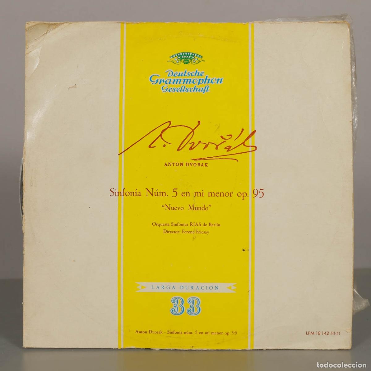 Discos de vinilo: LP. Anton Dvorak - Sinfon&iacute;a N&uacute;m. 5 en mi menor op. 95 Nuevo Mundo - Orquesta Sinf&oacute;nica RIAS de Berl
