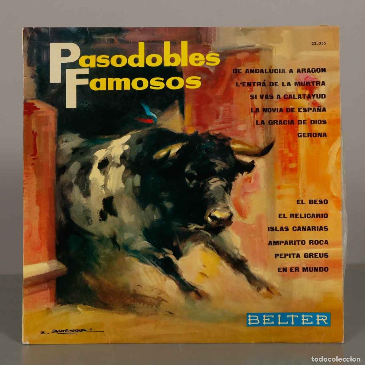 Discos de vinilo: LP. Pasodobles Famosos - Orquesta Florida, Banda de la Academia General Militar