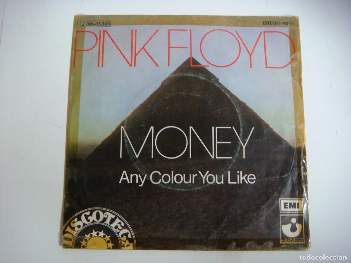 Discos de vinilo: DISCO VINILO SINGLES DE PINK FLOYD-MONEY-ANY COLOUR YOU LIKE-(&)
