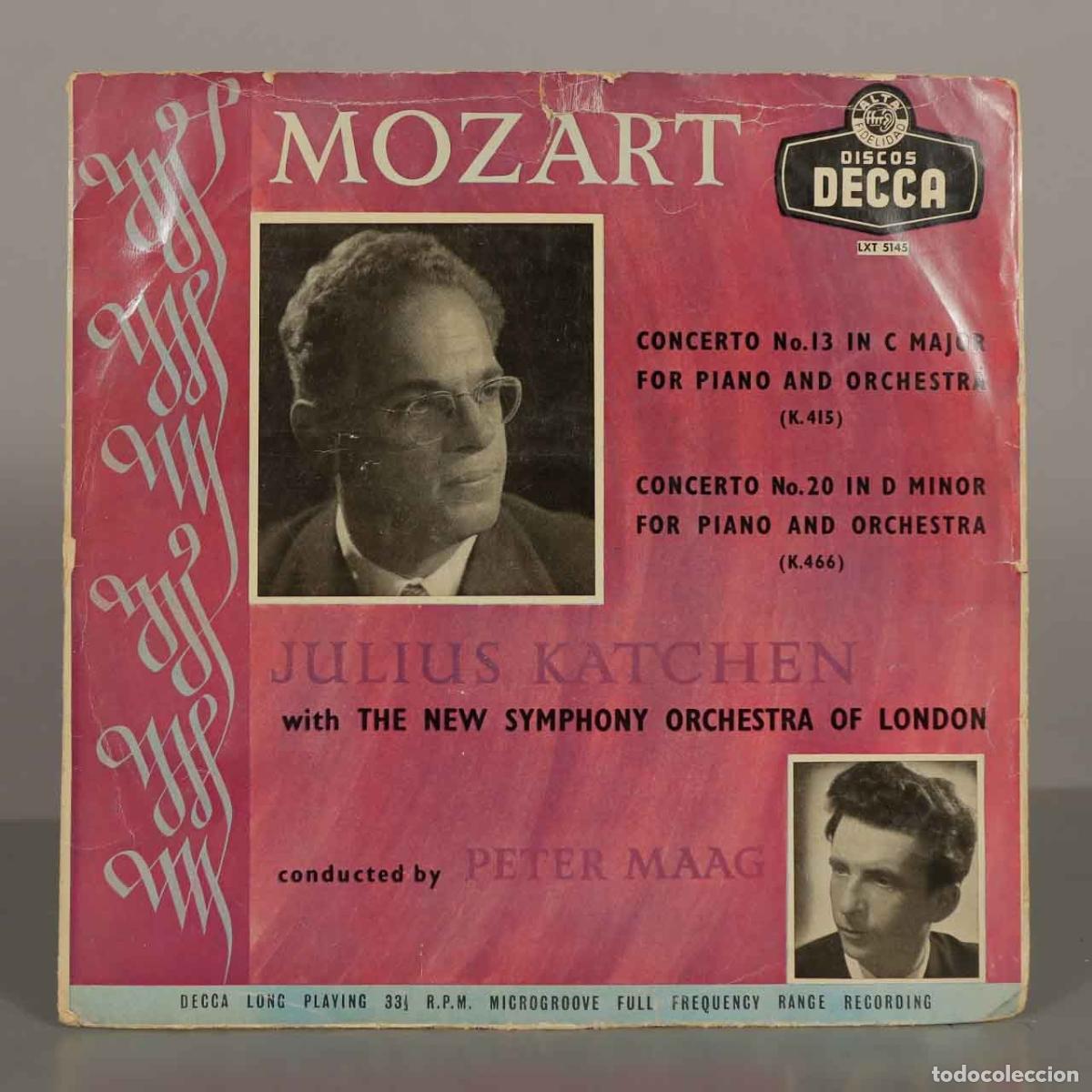 Discos de vinilo: LP. Mozart: Piano Concertos Nos. 13 and 20 - Julius Katchen, Peter Maag, The New Symphony Orchestra