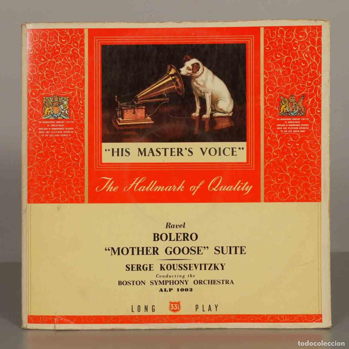 Discos de vinilo: LP. Ravel - Bolero - Mother Goose Suite - Serge Koussevitzky, Boston Symphony Orchestra