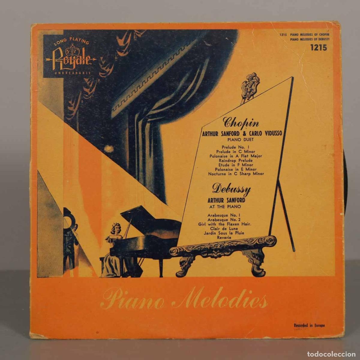 Discos de vinilo: LP. Piano Melodies Of Chopin / Piano Melodies Of Debussy - Arthur Sanford, Carlo Vidusso