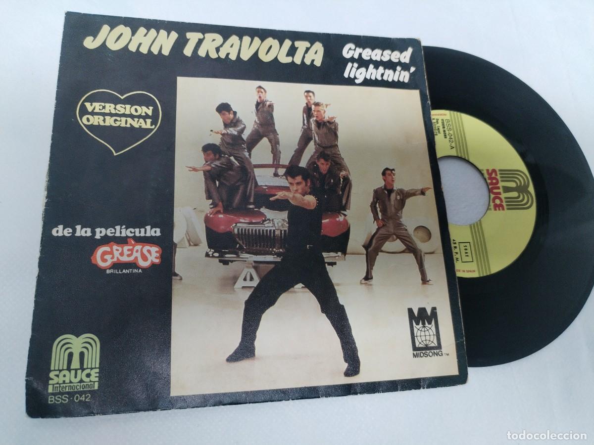 Discos de vinilo: JOHN TRAVOLTA - GREASED LIGHTNIN &acute;..SINGLE DE SAUCE - 1978 - EDICION ESPA&Ntilde;OLA - BUEN ESTADO