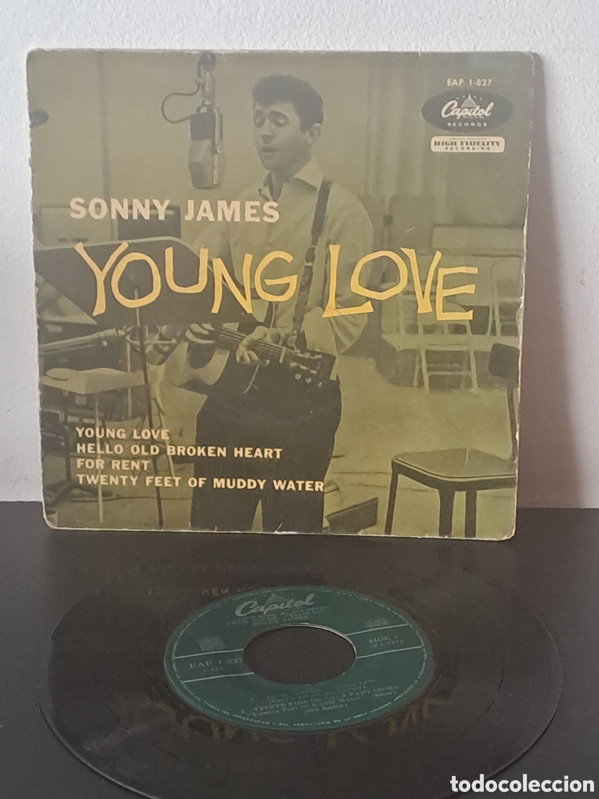 Discos de vinilo: Sonny James &lrm;&ndash; Young Love (Amor Joven) Sello: Capitol Records Referencia: EAP 1-827 LGS.6