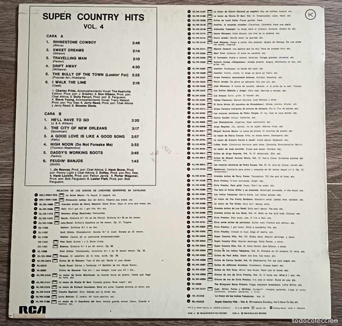 Discos de vinilo: Lp super country hits - Foto 2