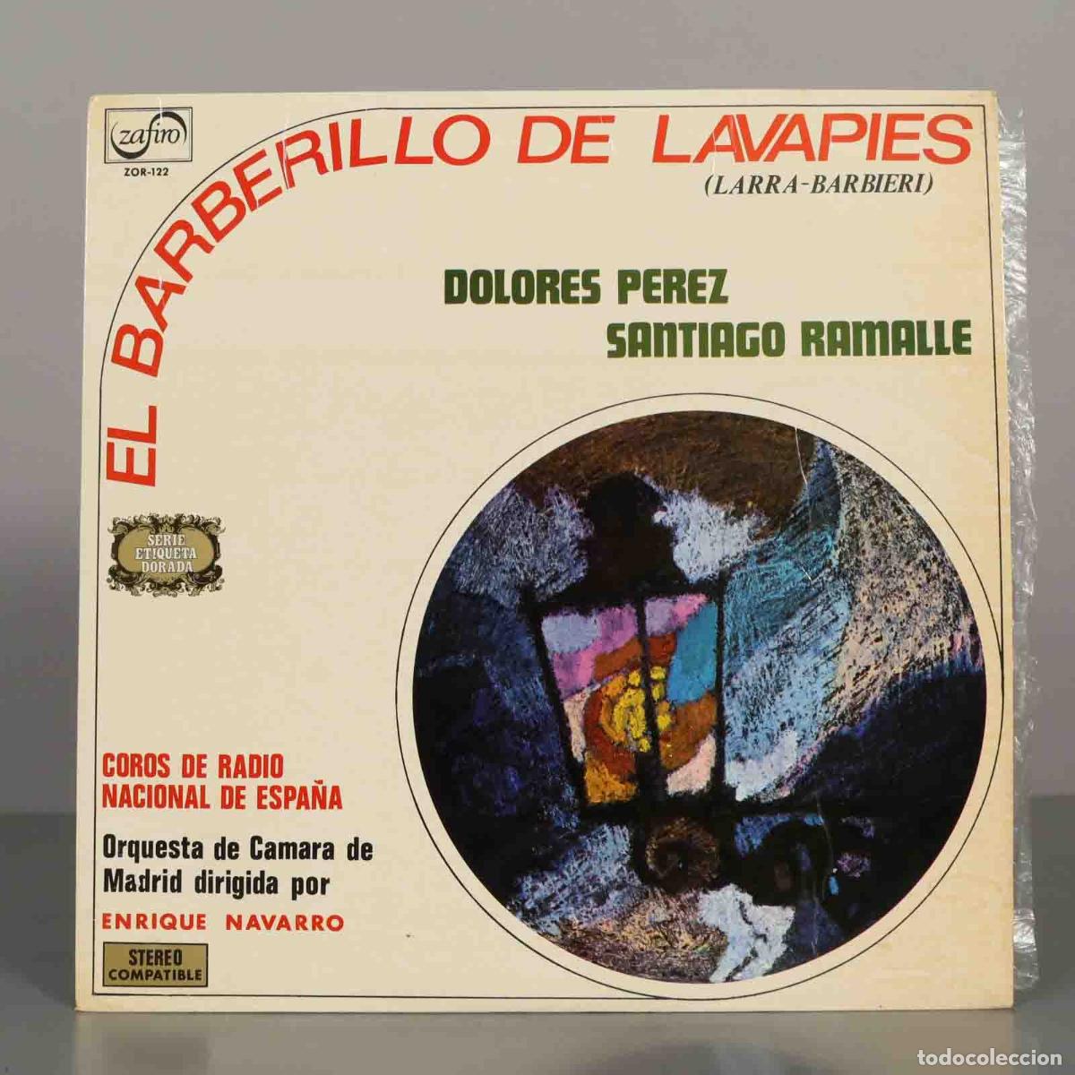 Discos de vinilo: LP. El Barberillo de Lavapi&eacute;s - Francisco Asenjo Barbieri, Luis Mariano de Larra, Dolores P&eacute;rez, Sa