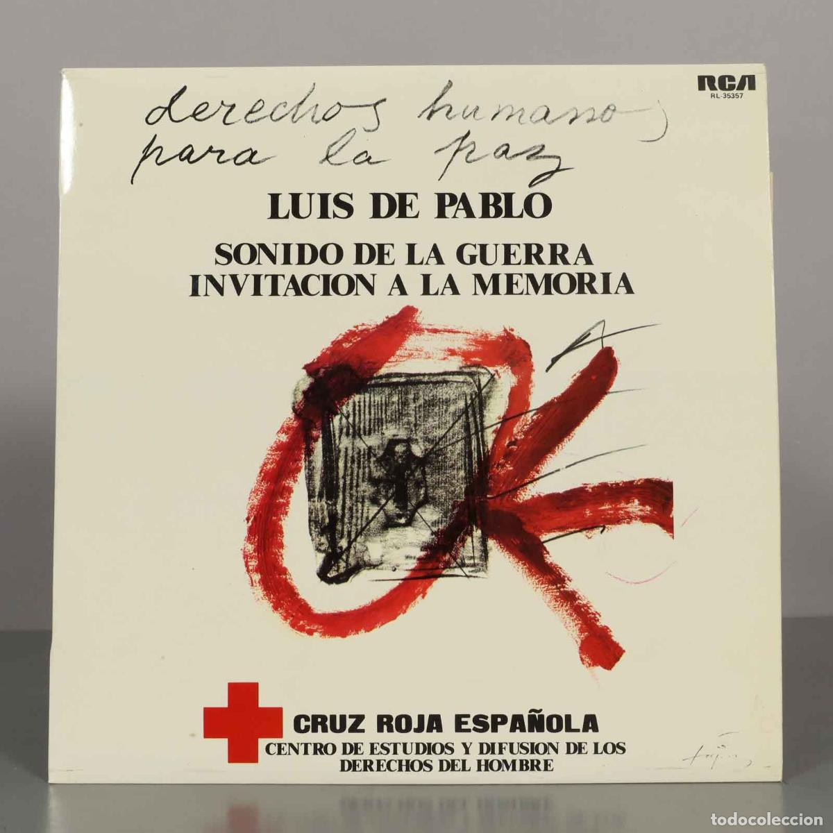 Discos de vinilo: LP. Sonido de la Guerra / Invitaci&oacute;n a la Memoria - Luis de Pablo, Grupo Koan - Antoni T&agrave;pies