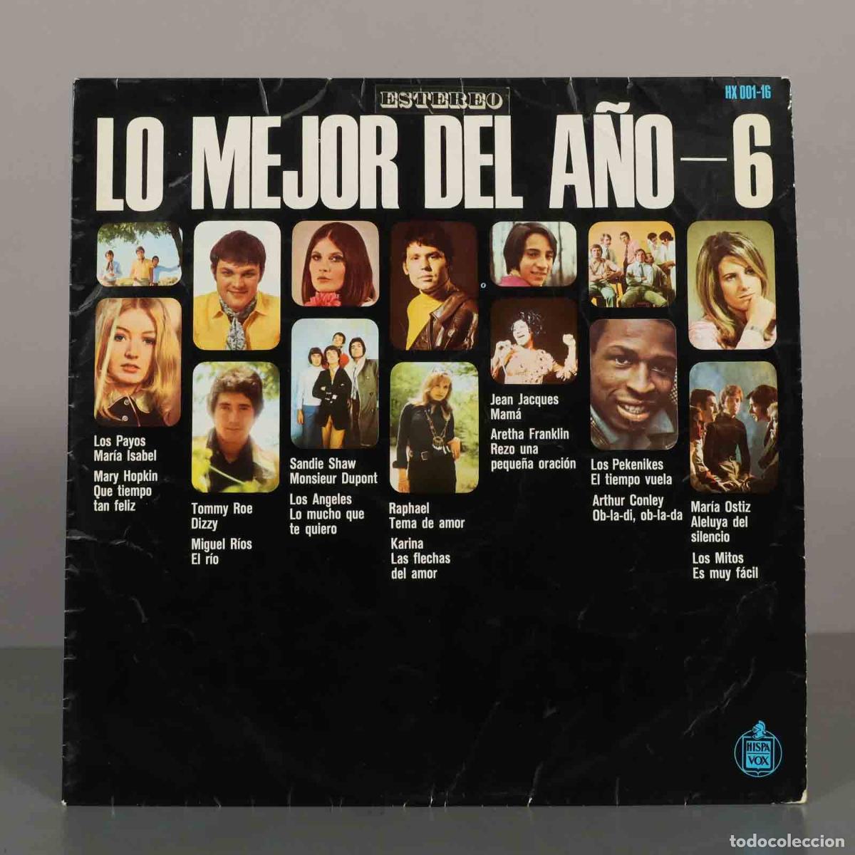 Discos de vinilo: LP. Lo mejor del a&ntilde;o Vol. 6 - Los Payos, Mary Hopkin, Tommy Roe, Miguel R&iacute;os, Sandie Shaw, Los &Aacute;nge