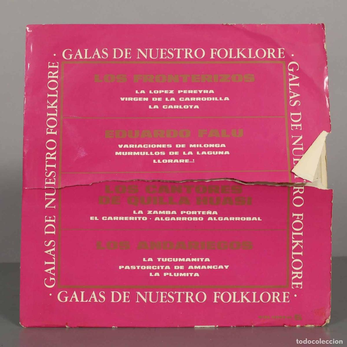 Discos de vinilo: LP. Galas de Nuestro Folklore - Los Fronterizos, Eduardo Fal&uacute;, Los Cantores de Quilla Huasi, Los An