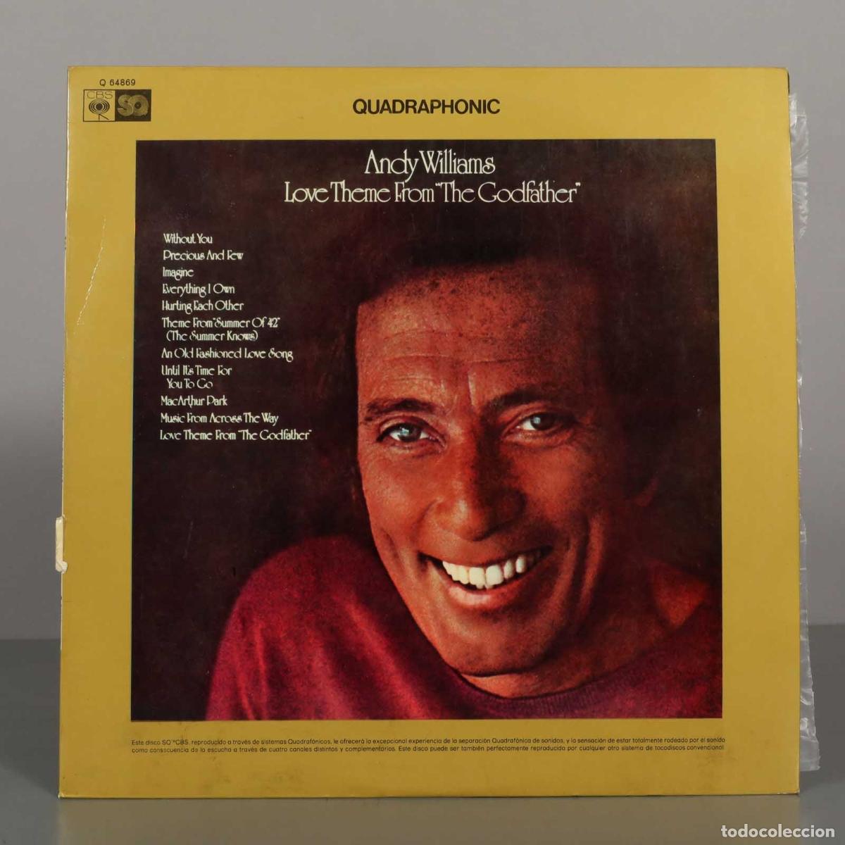 Discos de vinilo: LP. Love Theme From The Godfather - Andy Williams - Quadraphonic