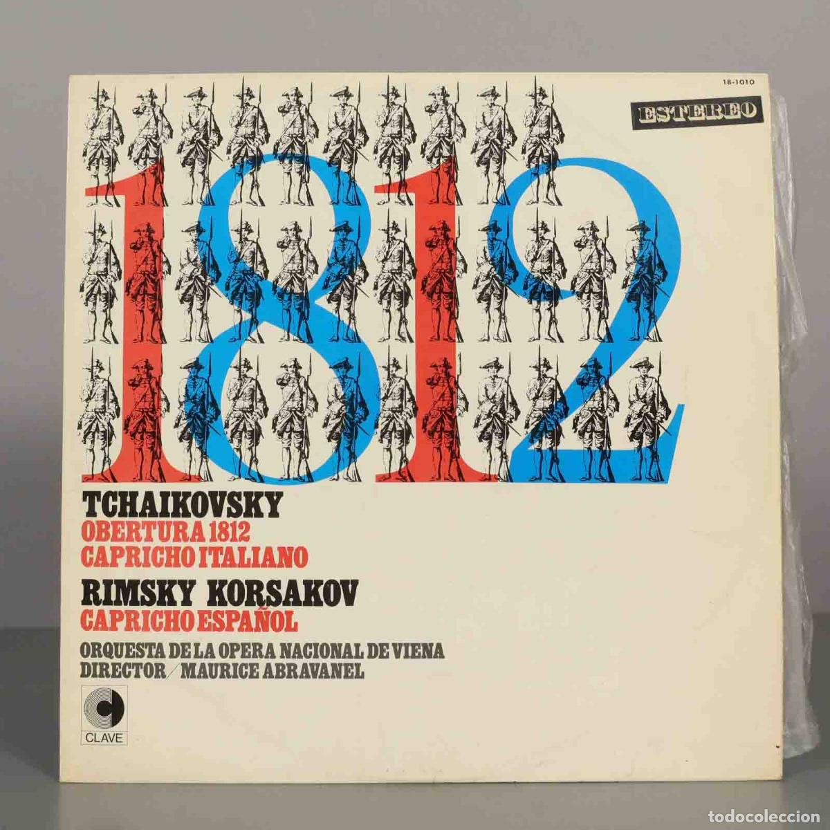 Discos de vinilo: LP. Tchaikovsky, Rimsky-Korsakov - Obertura 1812 - Capricho Italiano - Capricho Espa&ntilde;ol - Abravanel
