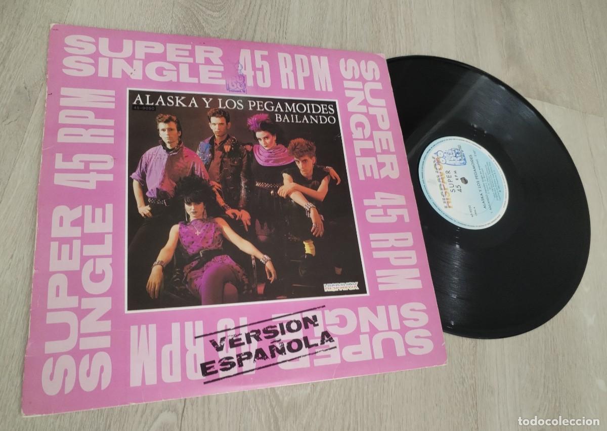 Discos de vinilo: ALASKA Y LOS PEGAMOIDES - BAILANDO VERSION LARGA + VERSION INGLESA ..MAXISINGLE 1982 - HISPAVOX