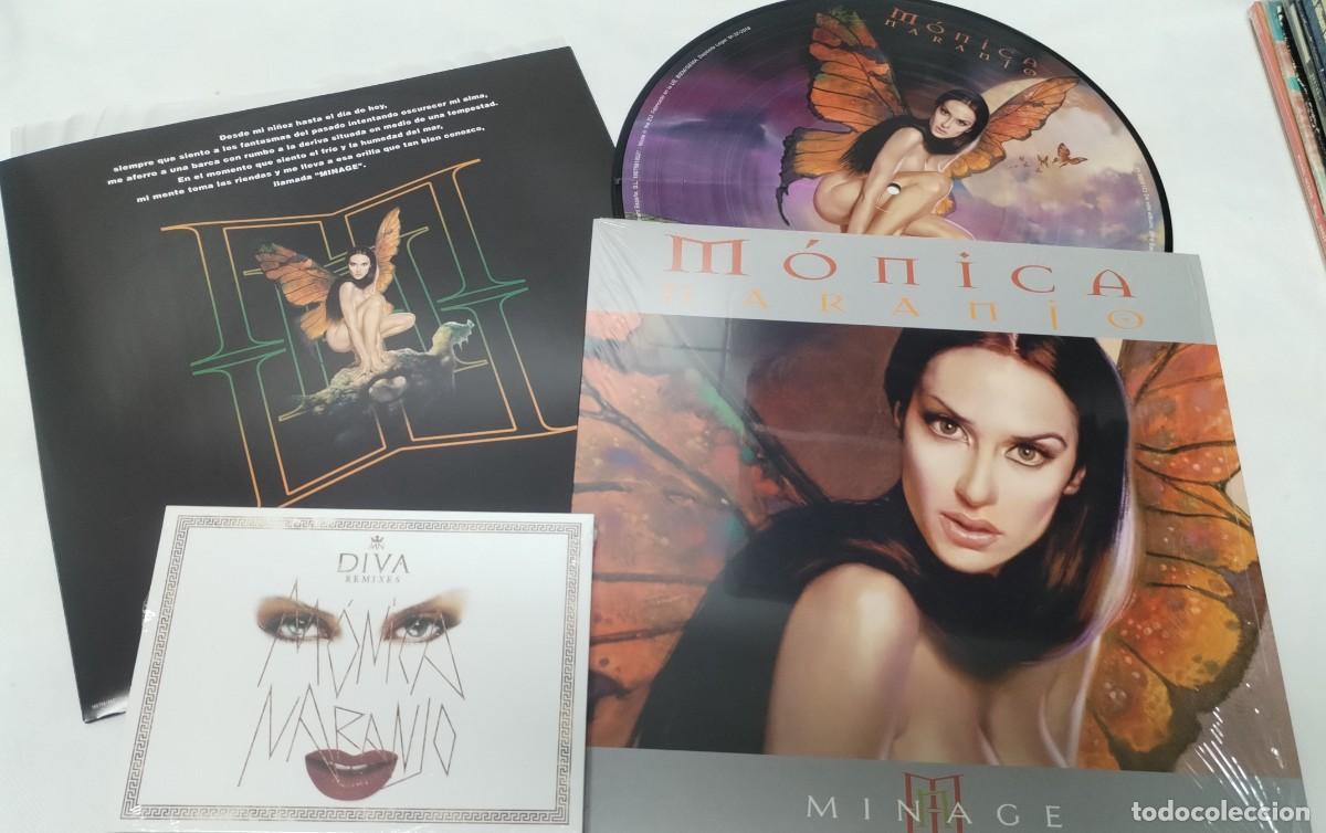 Discos de vinilo: MONICA NARANJO - MINAGE ..LP PICTURE 2018 - SONY CON ENCARTE NUEVO + CD - DIVA REMIXES - NUEVO