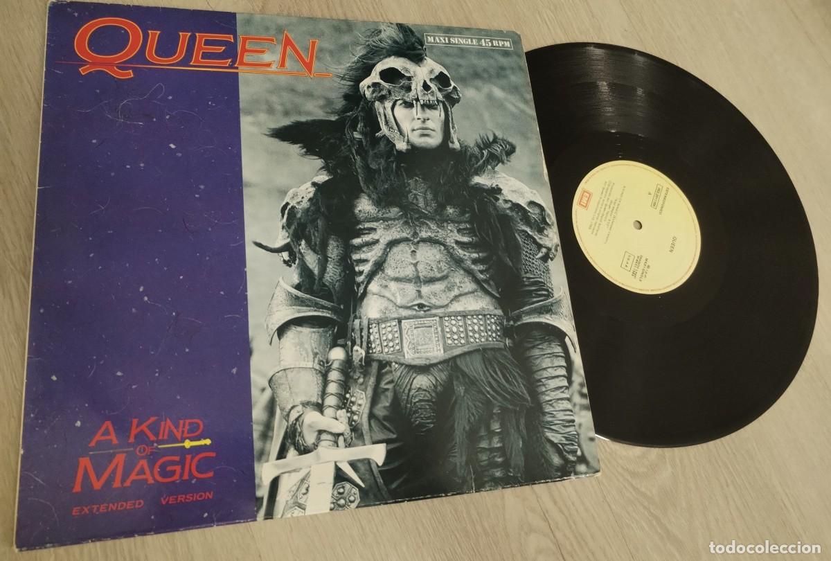 Discos de vinilo: QUEEN - A KIND OF MAGIC ..EXTENDED VERSION ..MAXISINGLE DE 1986 - EMI -DE LA B.S.O ..LOS INMORTALES