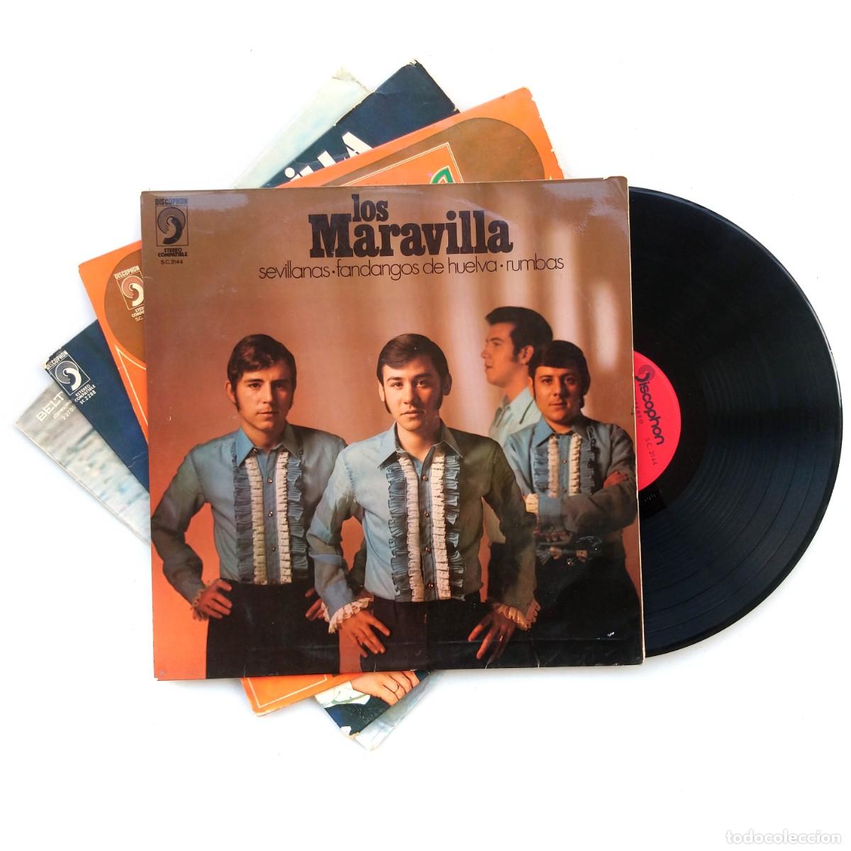 Discos de vinilo: LOS MARAViLLA Lote 4 LP rumbas sevillas sonido 79 fandangos de huelva valses rocieros