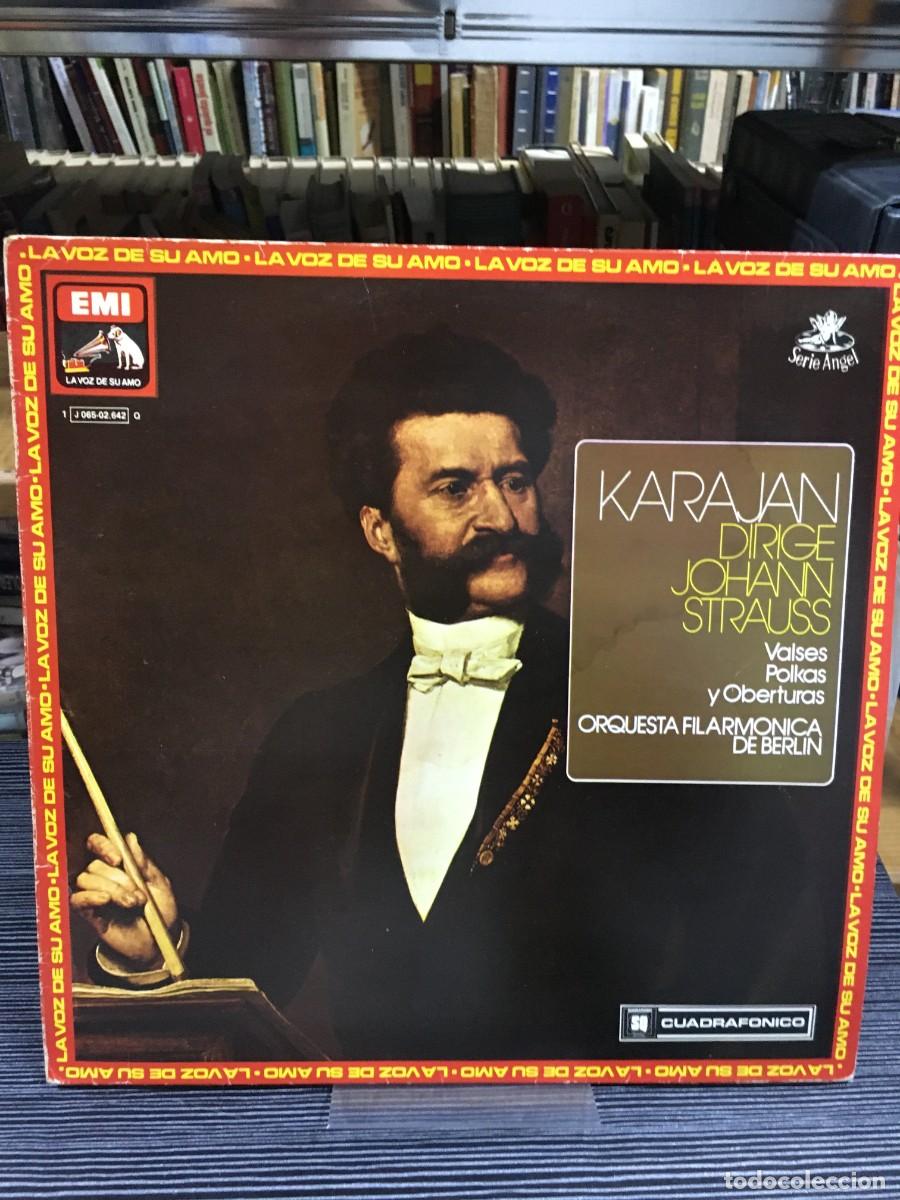 Discos de vinilo: Karajan Dirige Johann Strauss Herbert von Karajan / Orquesta Filarm&oacute;nica de Berl&iacute;n