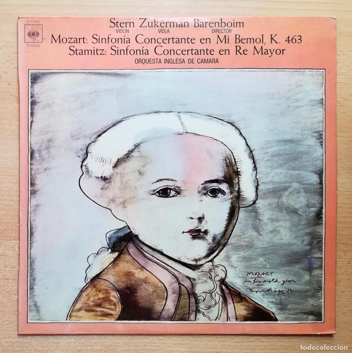 Discos de vinilo: Mozart. Sinfon&iacute;a Concertante en Mi Bemol K 364. Stamitz: Sinfonia Concertante en Re Mayor.