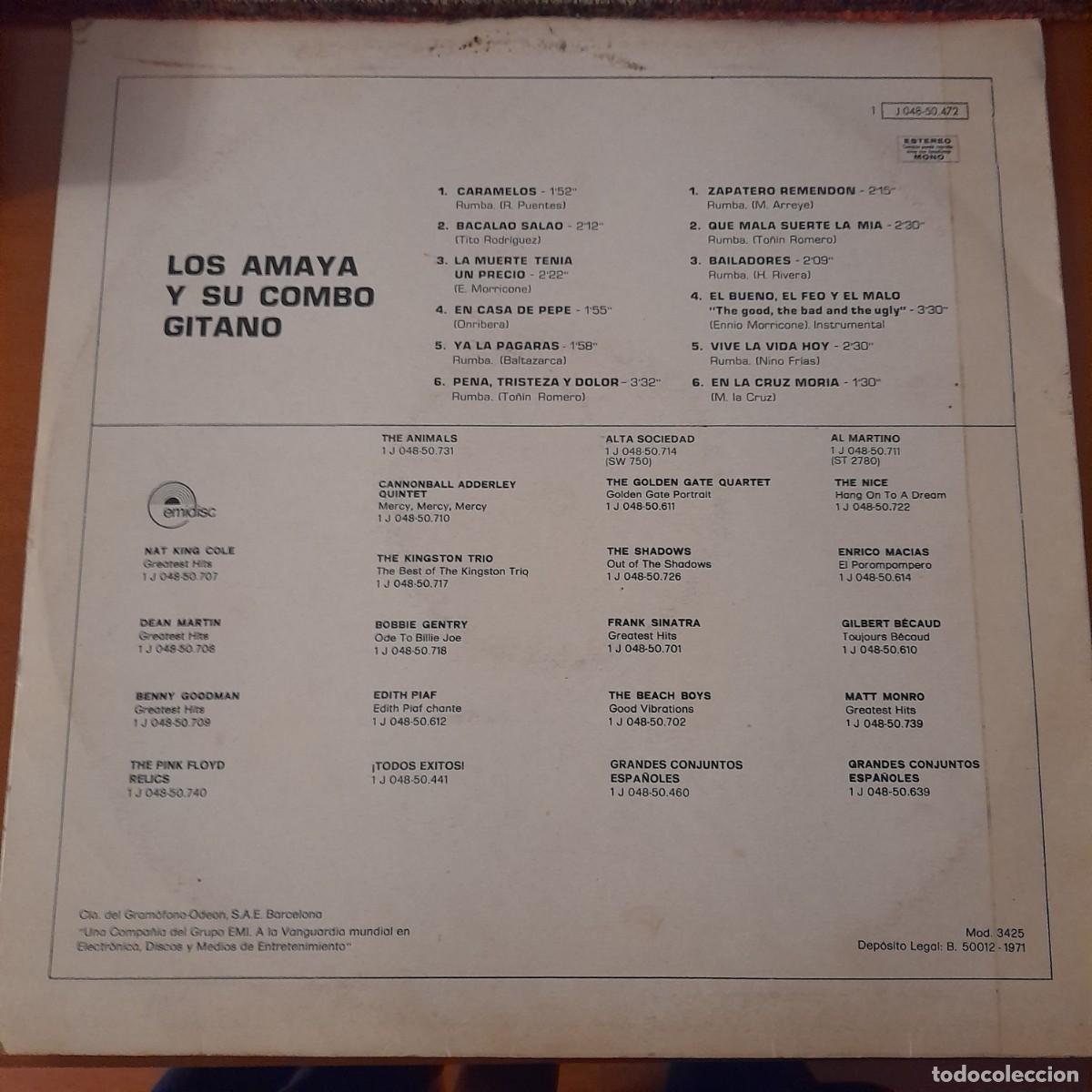 Discos de vinilo: LP LOS AMAYA Y SU COMBO GITANO EMI 1971 - Foto 2