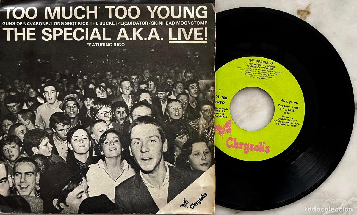 Discos de vinilo: THE SPECIAL A.K.A. LIVE. TOO MUCH TOO YONG. EP ORIGINAL ESPA&Ntilde;A 1980. CINCO TEMAS