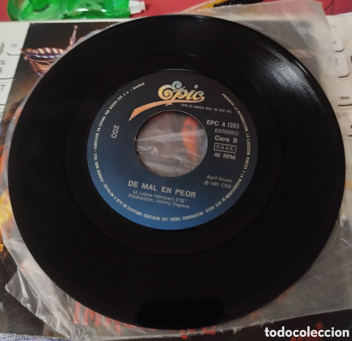 Discos de vinilo: Coz - Imaginate /De mal en peor - Foto 2
