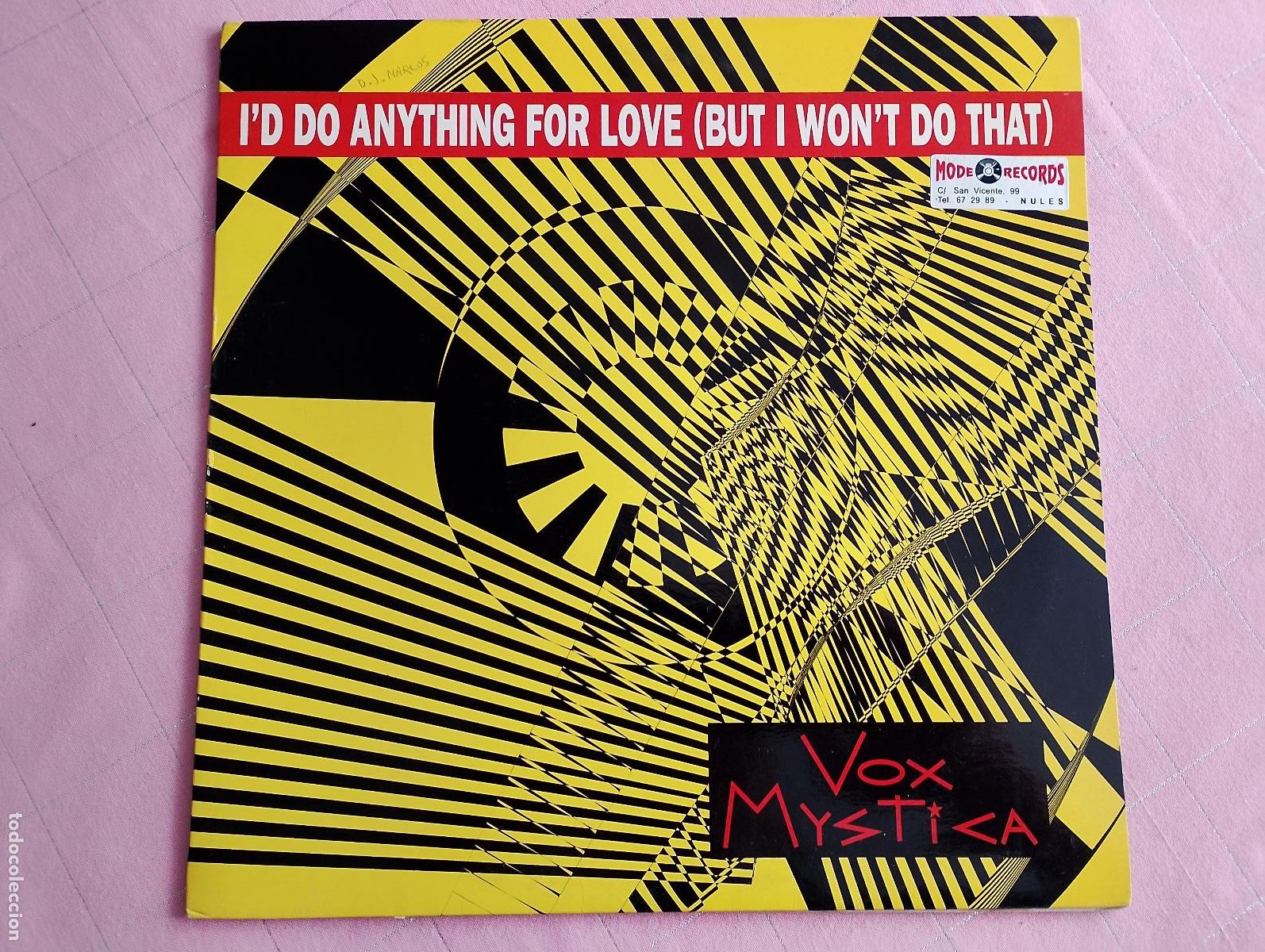 Discos de vinilo: Vox Mystica &lrm;&ndash; I'd Do Anything For Love (But I Won't Do That) Spain 1993 Electronic