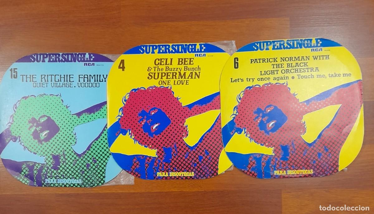 Discos de vinilo: LOTE 3 SUPERSINGLES RITCHIE FAMILY, CELI BEE Y PATRICK NORMAN RCA 1977 PARA DISCOTECAS