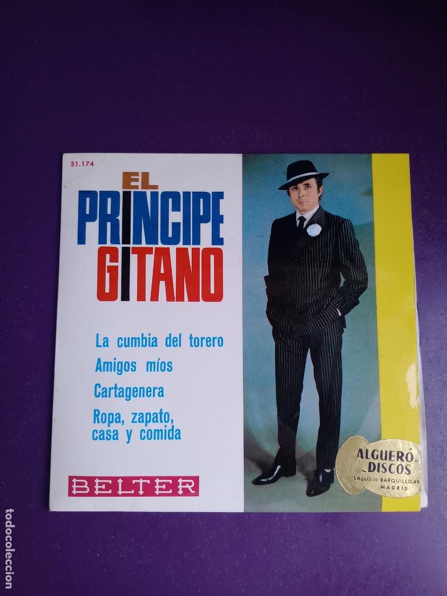 Discos de vinilo: EL PRINCIPE GITANO - LA CUMBIA DEL TORERO +3 - EP BELTER 1965 - COPLA, FLAMENCO POP