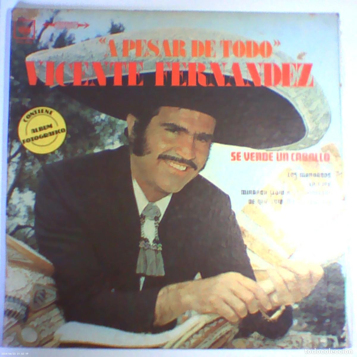Discos de vinilo: lp vicente fern&aacute;ndez. a pesar de todo. cbs 1978 m&eacute;xico. carpeta doble (seminuevo)