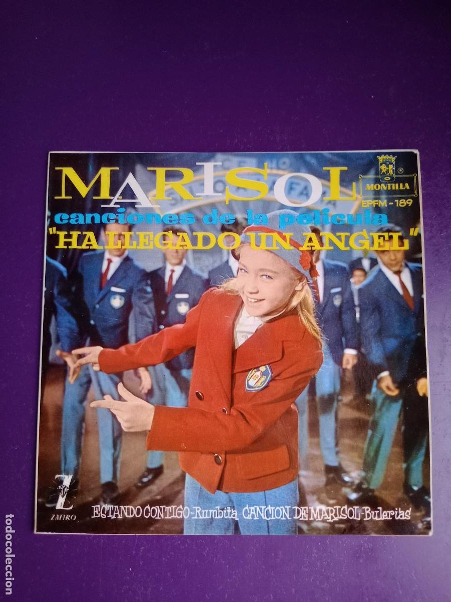 Discos de vinilo: Marisol &ndash; Canciones De La Pel&iacute;cula &rdquo;Ha Llegado Un Angel&rdquo; - ESTANDO CONTIGO +3 - EP ZAFIRO 1961 -
