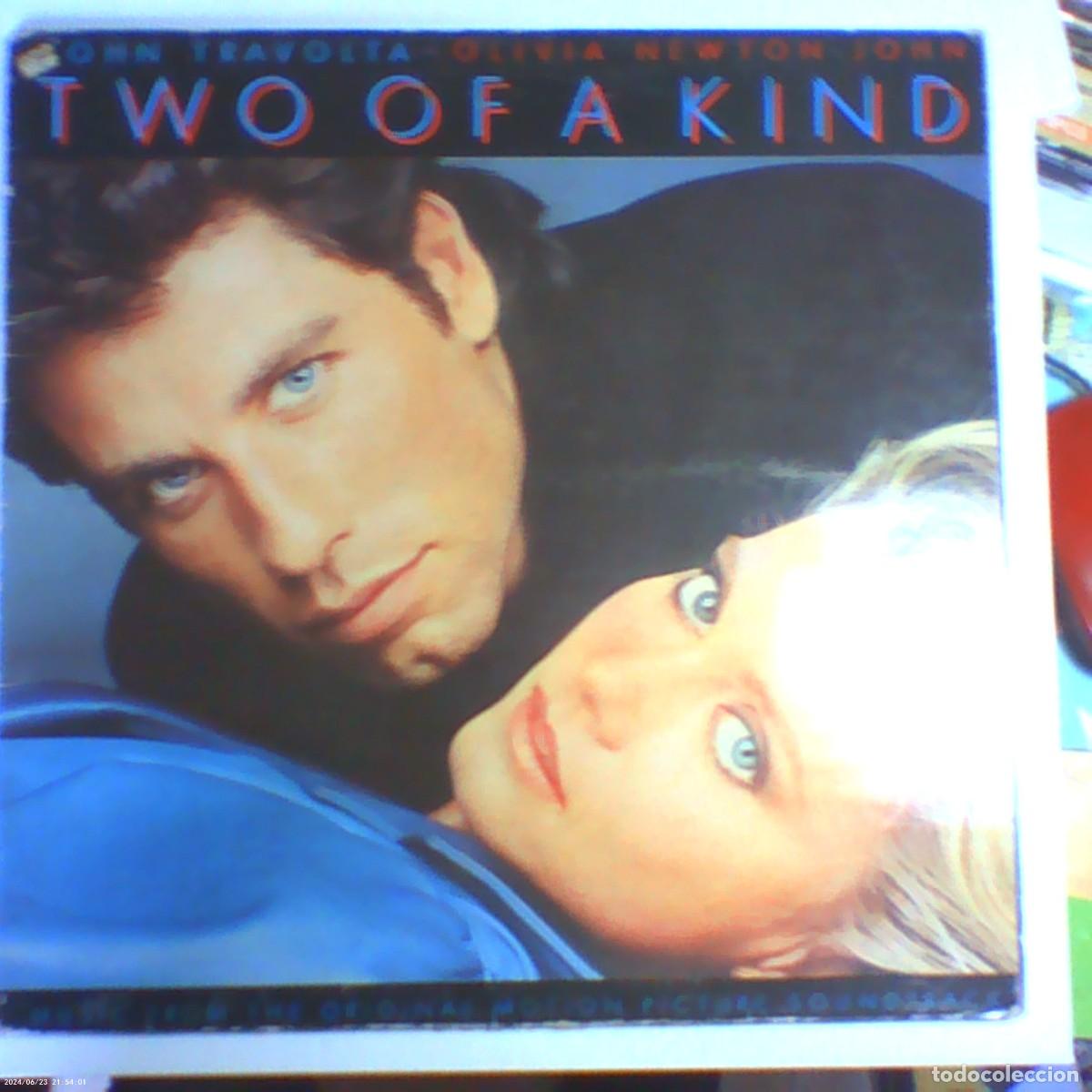 Discos de vinilo: lp john travolta, olivia newton-john. two of a kind. emi 1983 spain. carpeta doble (buen estado)