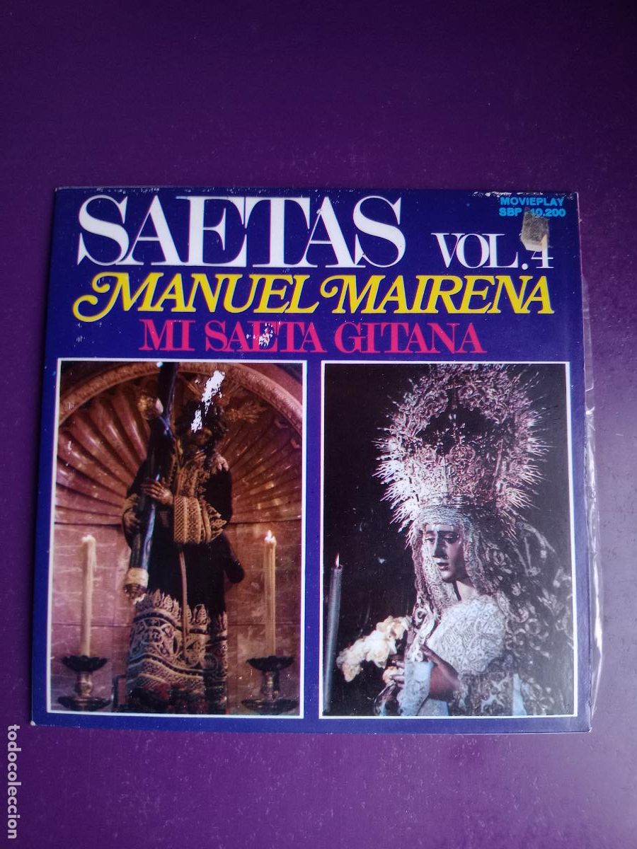 Discos de vinilo: MANUEL MAIRENA - SAETAS - EP MOVIEPLAY 1971 - MI SAETA GITANA - FLAMENCO